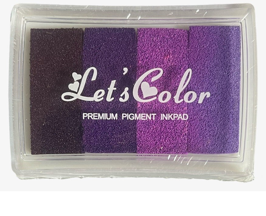 Ink Pad Multi Gradient Colours Set Craft Card Making Inkpad Rubber Stamp - Lilac to Purple