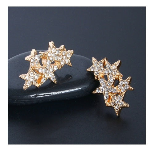 Austrian Crystal Star Celeb Bling Necklace & Earring Set