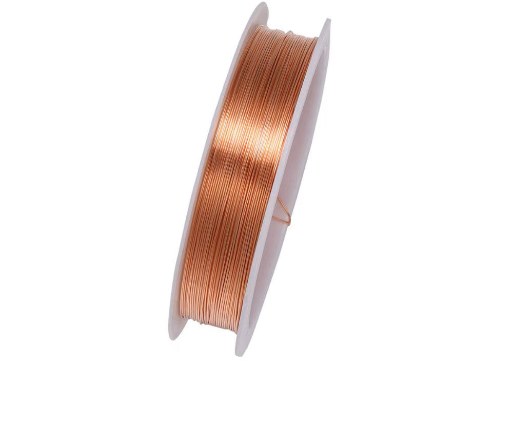 Silver Gold Copper Plated Beading Wire Jewellery Making Supplies 0.3mm 0.4mm - Copper