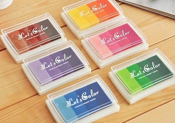 Ink Pad Multi Gradient Colours Set Craft Card Making Inkpad Rubber Stamp