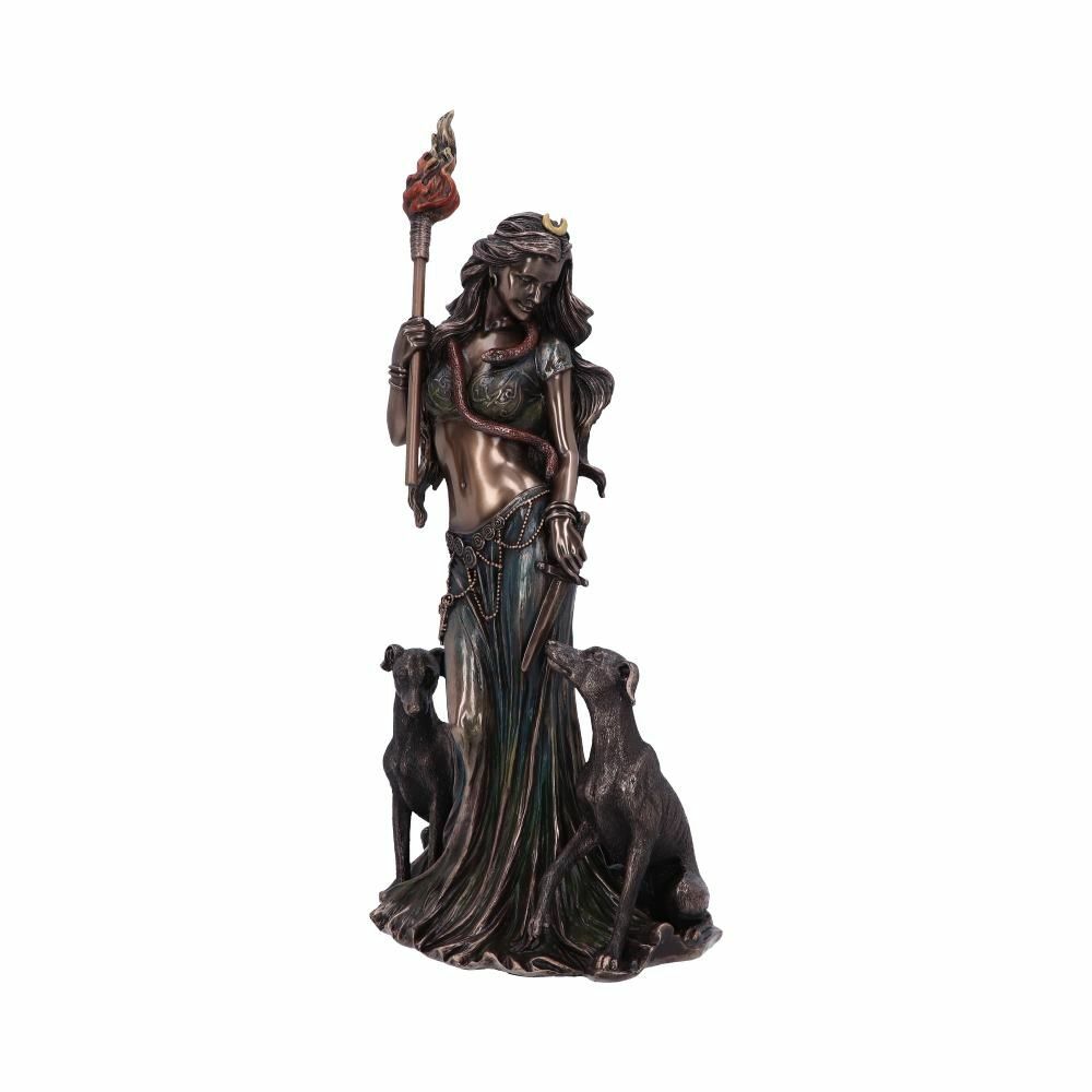 Hecate Moon Goddess Bronze Mythological Goddess of Magic Figurine 34cm