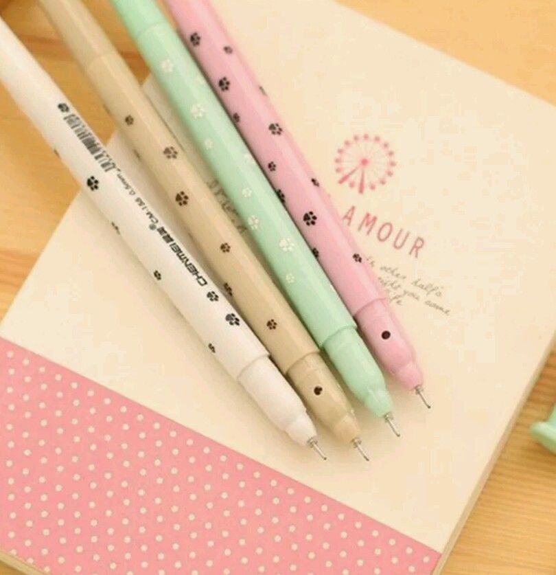 Cute Kawaii Cat Black Ink Gel Pen Stationery Gift School Office Japan Pens