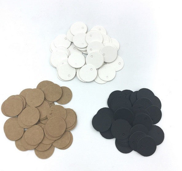 Round Blank Craft Paper Price Stamp Tags Gift Food Wedding Hand Made 2cm