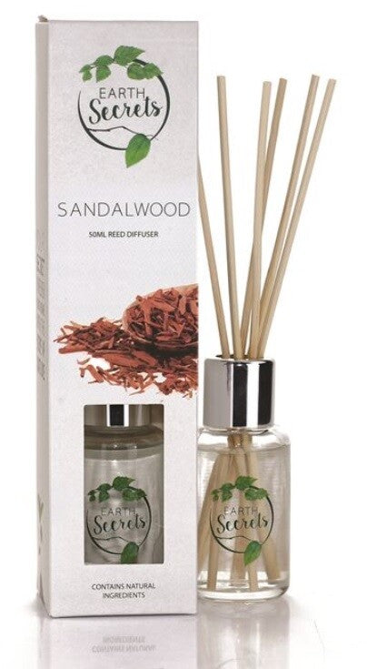 Ashleigh & Burwood Earth Secrets Reed Diffuser Boxed Home Scented Gift - Sandalwood