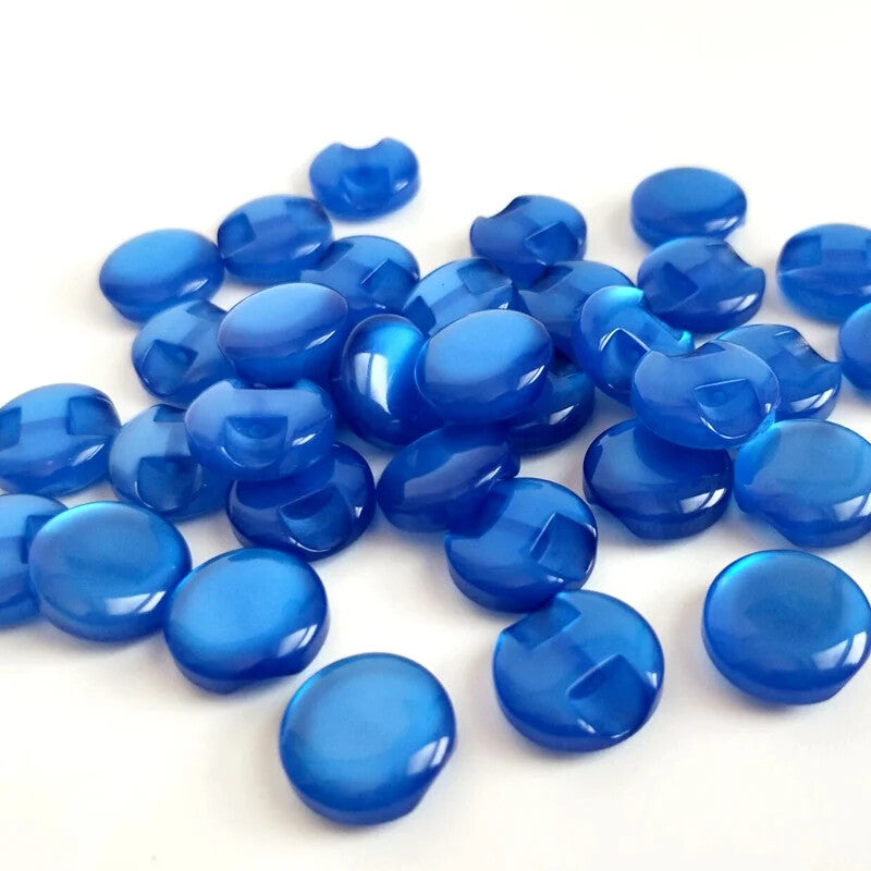 12mm / 1.2cm Buttons - 12 colours - Baby Knitting Clothing Knit Button Flatback - Dark Blue
