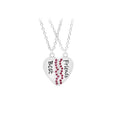Best Friends Heart Charm Pendant Necklaces & Free Gift Bags - Many Designs - Red Crystal Design