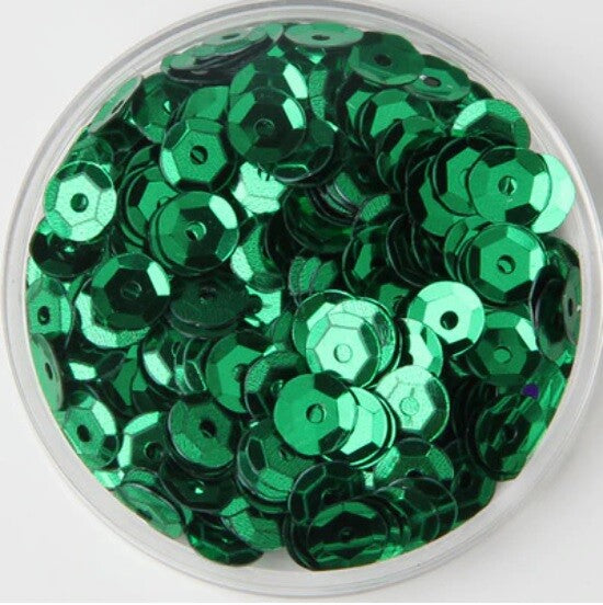 550 / 1200 Round 5mm Loose Sequin Sewing Trim Costume Sequins Craft - 36 COLOURS - Green