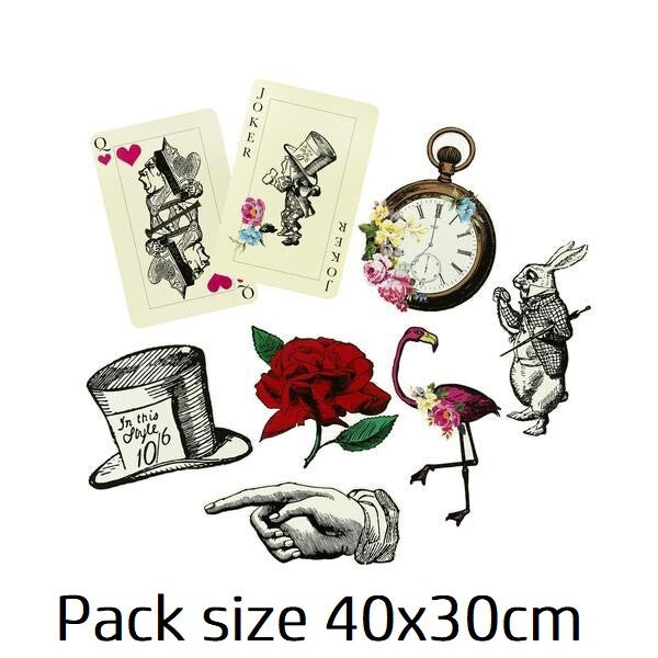 Truly Alice Napkins Plates Alice in Wonderland Party Vintage Table Decorations - Truly Alice XL Party Props 8 Pack