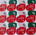 Red & Green Stocking 'Merry Christmas' Gift Seal Christmas Present Stickers