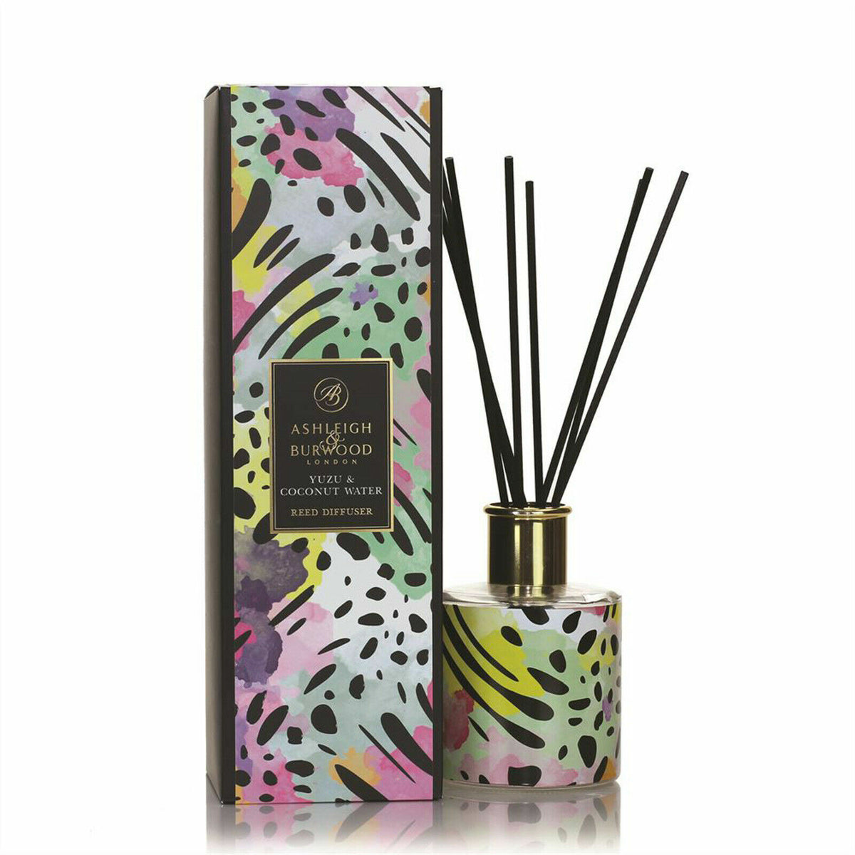 Ashleigh & Burwood 300ml Design Anthology Reed Diffuser Boxed - Rainbow Safari-Yuzu & Coconut Water Diffuser 300ml