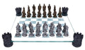 Chess Set Medieval Knight Dragon or Vampire Werewolf Nemesis Now - Medieval Knight Chess Set 43cm