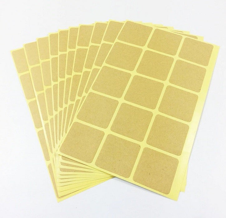 100 x Various Designs Blank Craft Sticker Labels Craft Card Sealing Stickers - Square