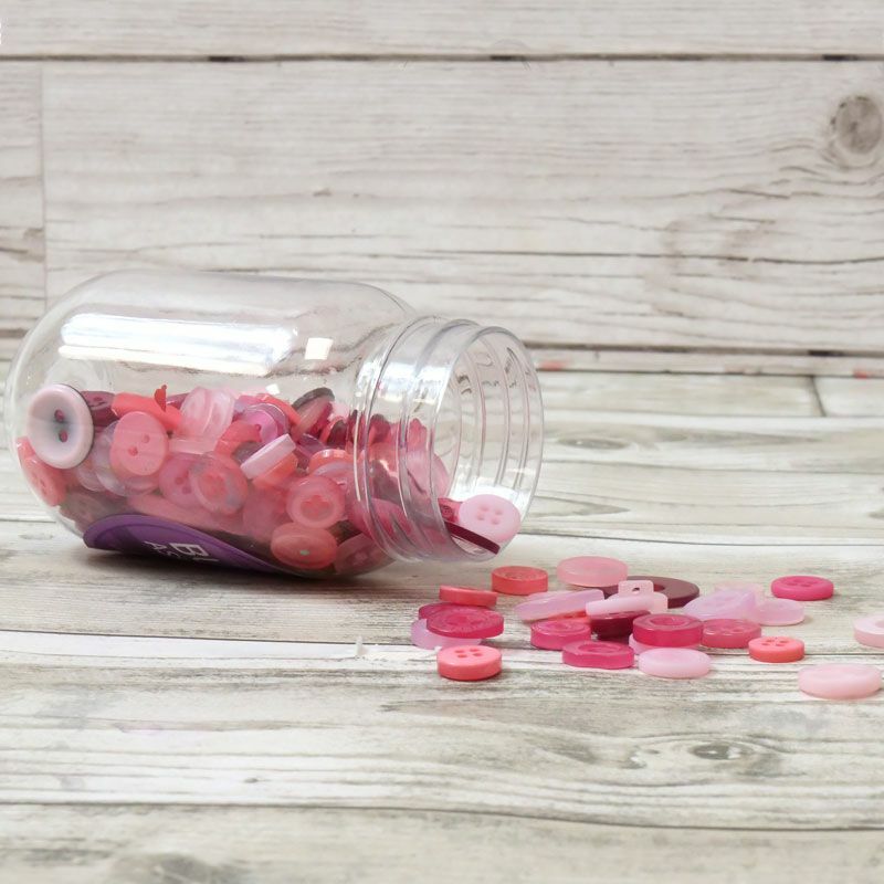 Jar of Buttons Assortment Button Button It! Craft Scrapbook Cardmaking Hunkydory