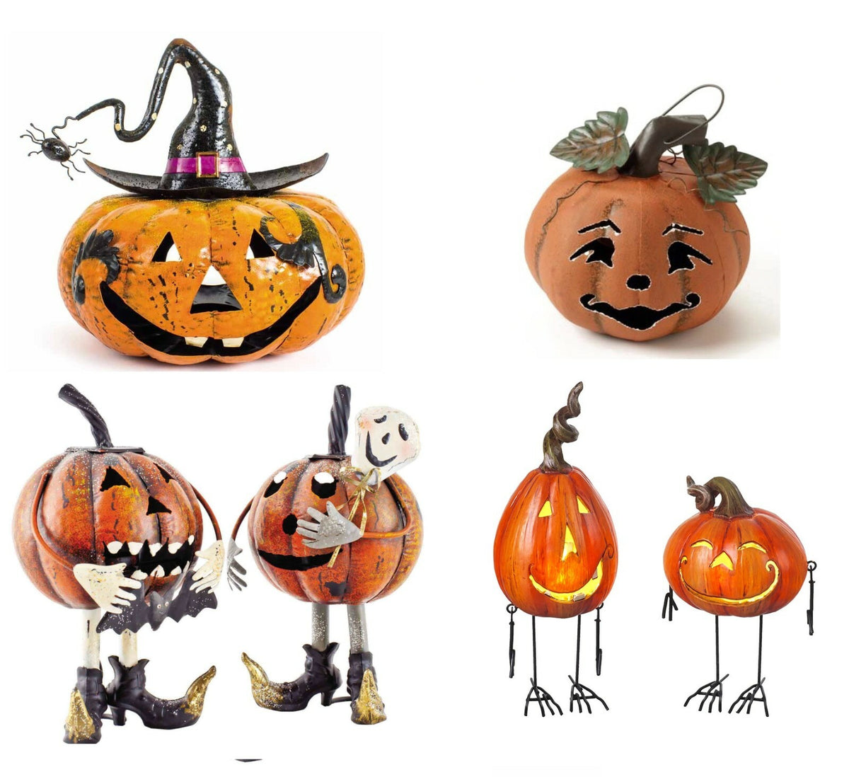 Metal Pumpkin Halloween Pumpkins Ornament Candle Holder Party Autumn Decoration