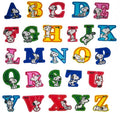 Children's Cartoon Dog Letter Patch Iron or Sew on Alphabet Embroidery Customise