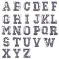 Silver Sequins Varsity Letter Patch Iron or Sew on Alphabet Customise 5cm