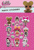 Large - LOL Surprise 20 Reusable Puffy Stickers - Comes With 2 Play Scenes