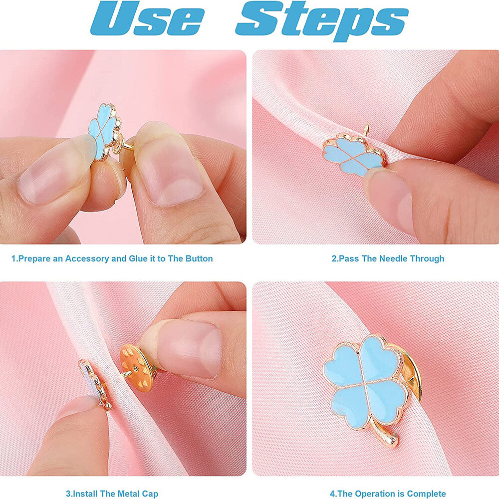 Butterfly Clutch Clips with Stud Pin Badge Backs Lapel Brooch Clasp