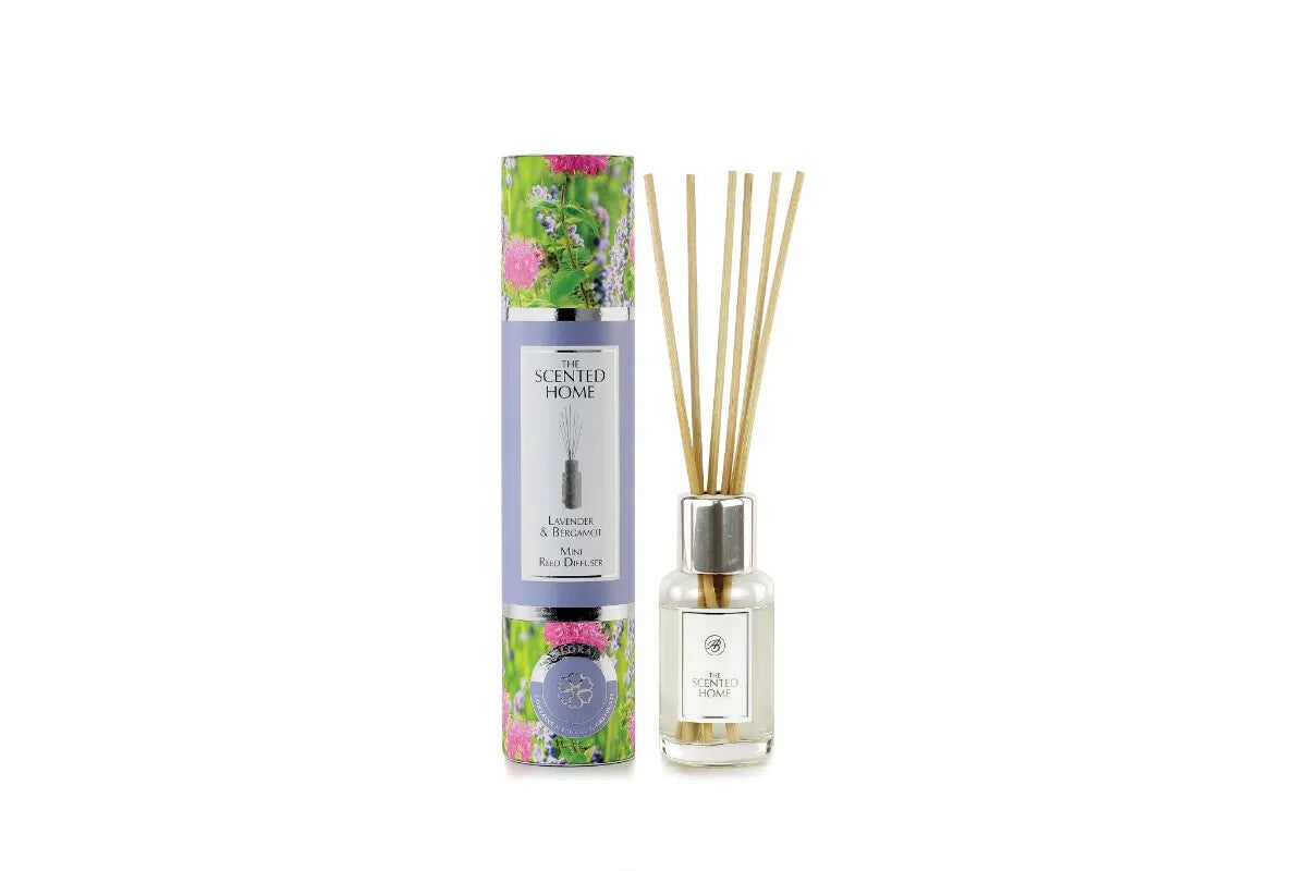Ashleigh Burwood Scented Home Reed Diffuser 50ml Fragrance Home Gift 50ml - Lavender & Bergamot Mini Diffuser 50ml