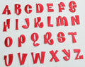 Red Letter Patch Iron or Sew on Embroidered Alphabet Customise Clothing 23mm