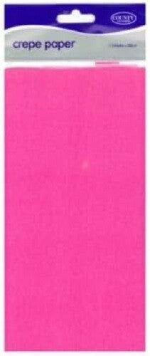 Crepe Paper Sheets 1.5 Meter x 50cm Party Decorations Craft Paper Roll Streamer - Cerise