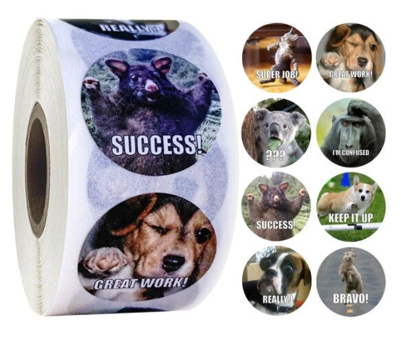 Kids Reward Stickers Labels Well Done Children's School Teachers & Nursery 25mm - Design 23