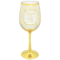 Wine Glass Happy Birthday Gorgeous at 18 - Gold & Clear - 18th Birthday Gift