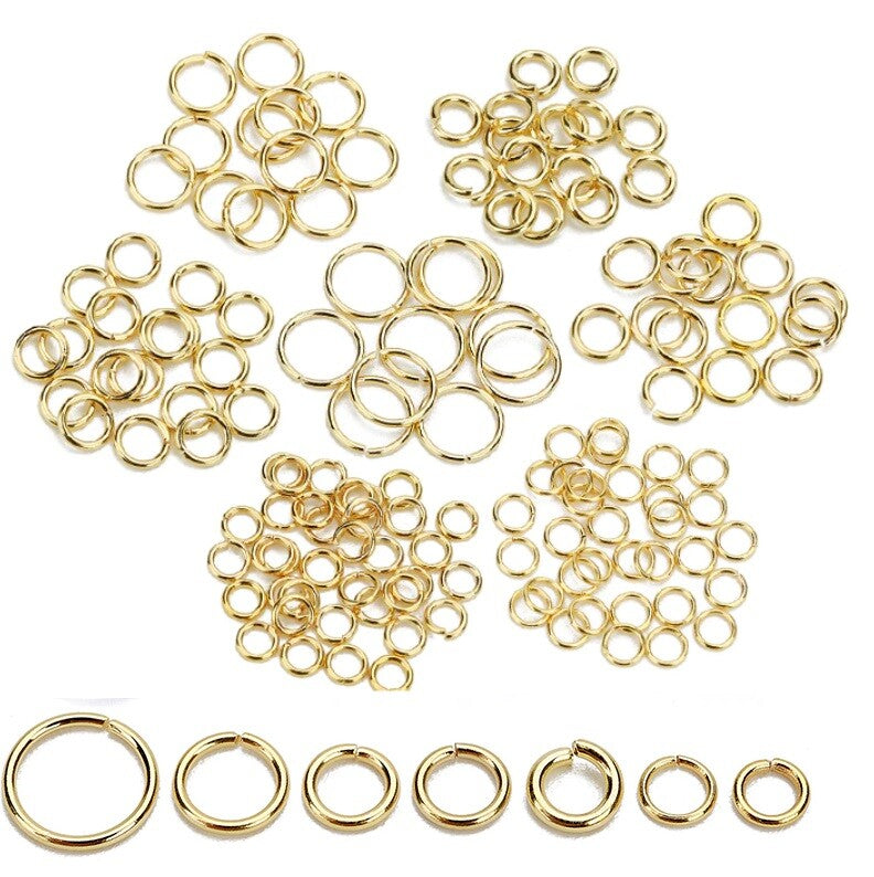 Gold Jump Rings - Ring Connectors Jewellery Craft Connector Many Sizes