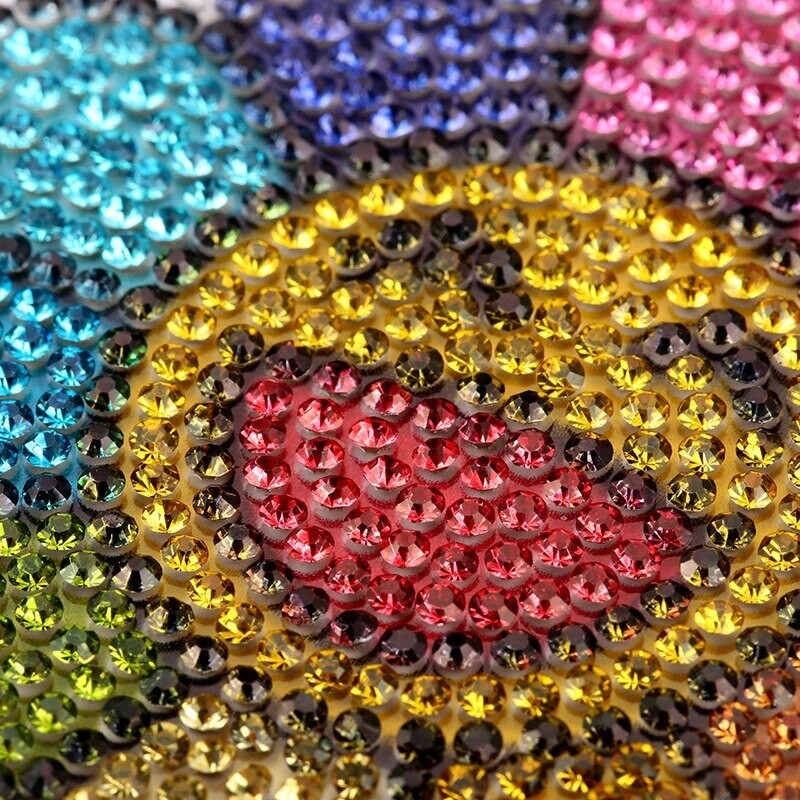 Rhinestone Flower Sun Star Rainbow Patch Patches Iron on Alphabet Embroidery