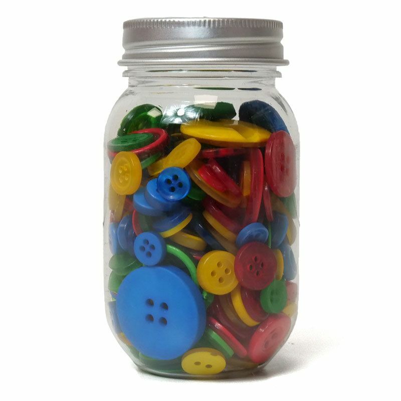 Jar of Buttons Assortment Button Button It! Craft Scrapbook Cardmaking Hunkydory