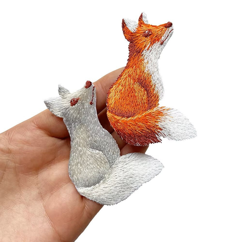 Fox Embroidered Patch Fox Embroidery Patches Iron on / Sew on / Glue on