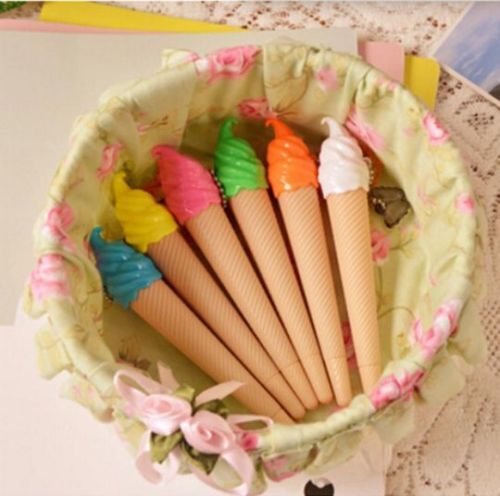 Ice Cream Pen Dark Ink Pens Office School Kawaii Cute Novelty