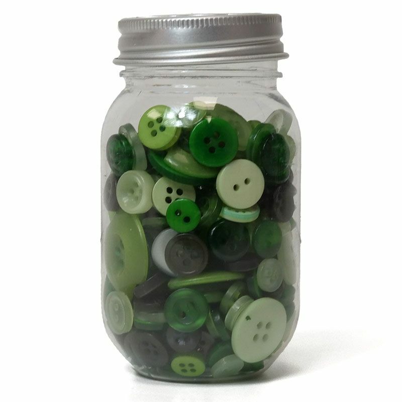 Jar of Buttons Assortment Button Button It! Craft Scrapbook Cardmaking Hunkydory