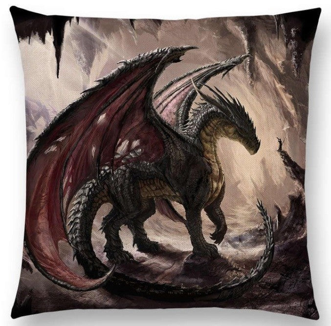 Dragon Cushion Cover Fantasy Mystical Magic Dragon Cushions 18" x 18" - 2