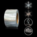 Merry Christmas Happy Xmas Transparent Silver Labels Stickers Gift Sticker 2.5cm