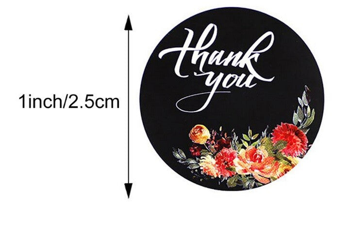 Round Sticky Labels Thank You Handmade Gift Craft Stickers Label Seals 2.5cm - 3