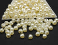 White or Ivory Pearl Bead Buttons Sideways Shank Buttons 6, 8, 10, 12, 14, 16mm - Cream