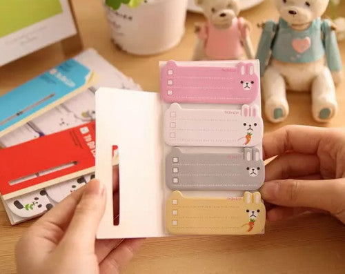 To Do List Sticky Index Tab Notes Memo Cat Dog Panda Rabbit Adhesive Pad Label