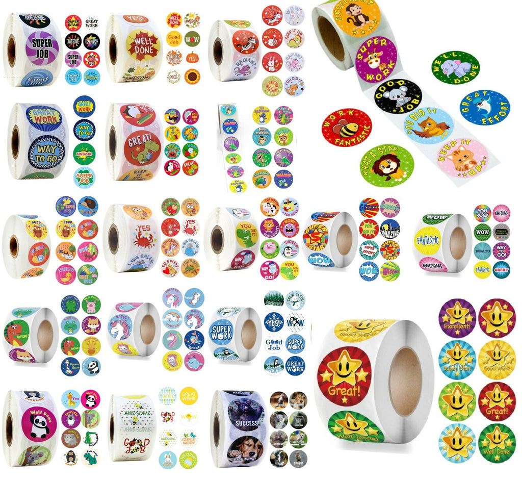 Kids Reward Stickers Labels Well Done Children's School Teachers & Nursery 25mm