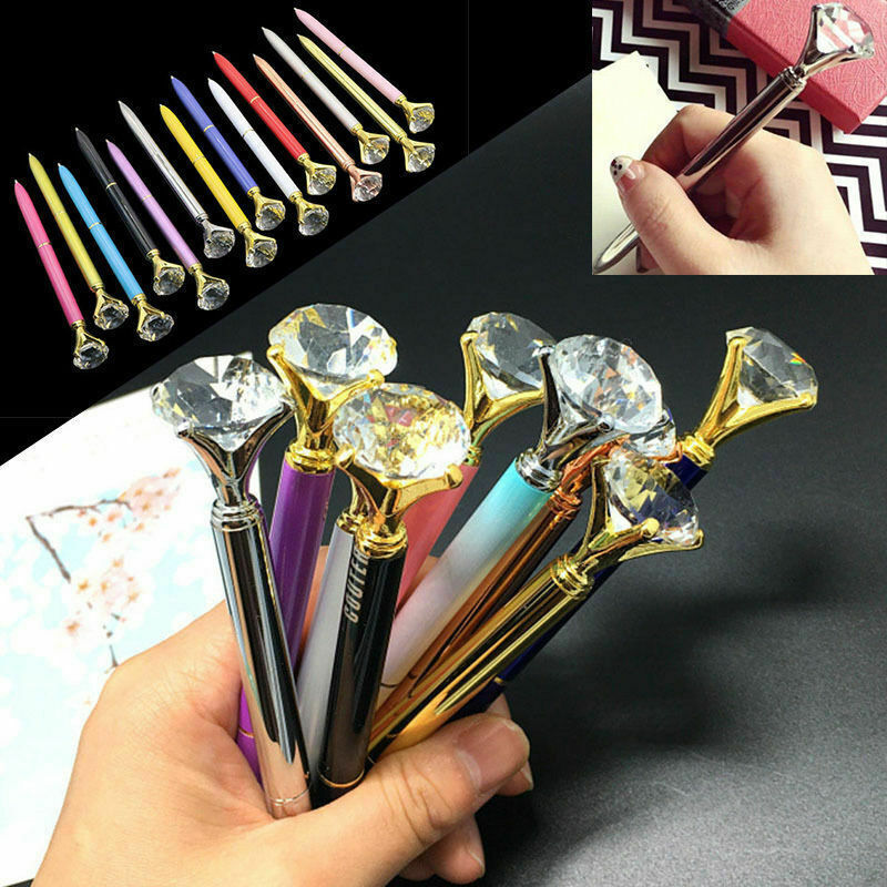 Black Gel Ink Pens Diamond Rhinestone design Kawaii Pens