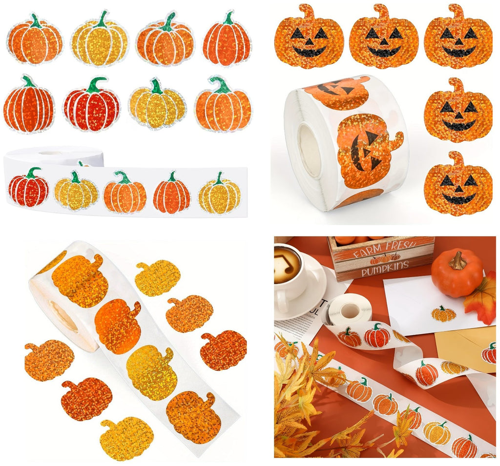 Pumpkin Fall Halloween Autumn Peel & Stick Labels Stickers Craft Sticker