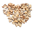 Mix Rustic Wooden Love Heart Wedding Scatter Craft Decoration 100/200/1000