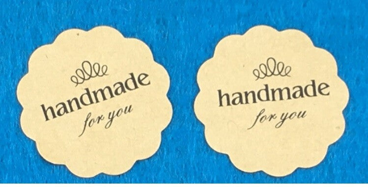 Round Paper Labels 'Handmade for You' Gift Food Paper Craft Sticker 3cm