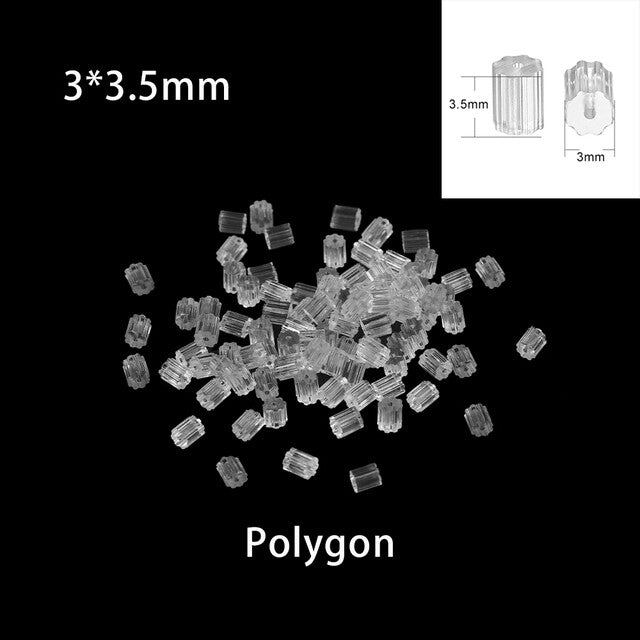 Silicone Earring Backs Earrings Backs Stoppers Caps Soft Clear Rubber Jewellery - Polygon