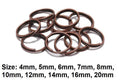 Red Copper Keyring Split Rings Key Chain Jewellery Links Various Sizes 4-20mm