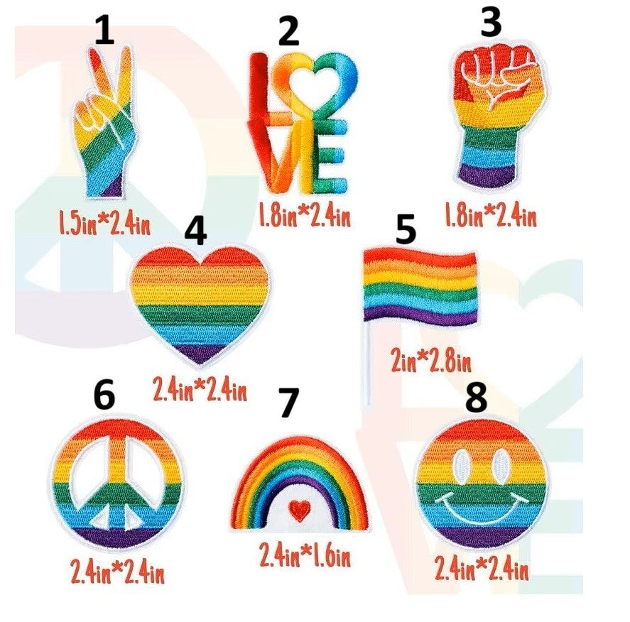 LGBTQIA+ Rainbow Patch LGBTQ+ Pride Patches Iron on / Sew / Glue - 1