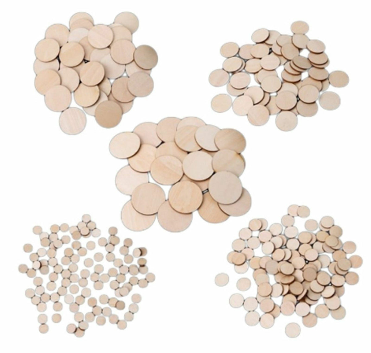 Wooden Circle Disk Shape Craft Wood Disc Round Tag Embellishments Decoration