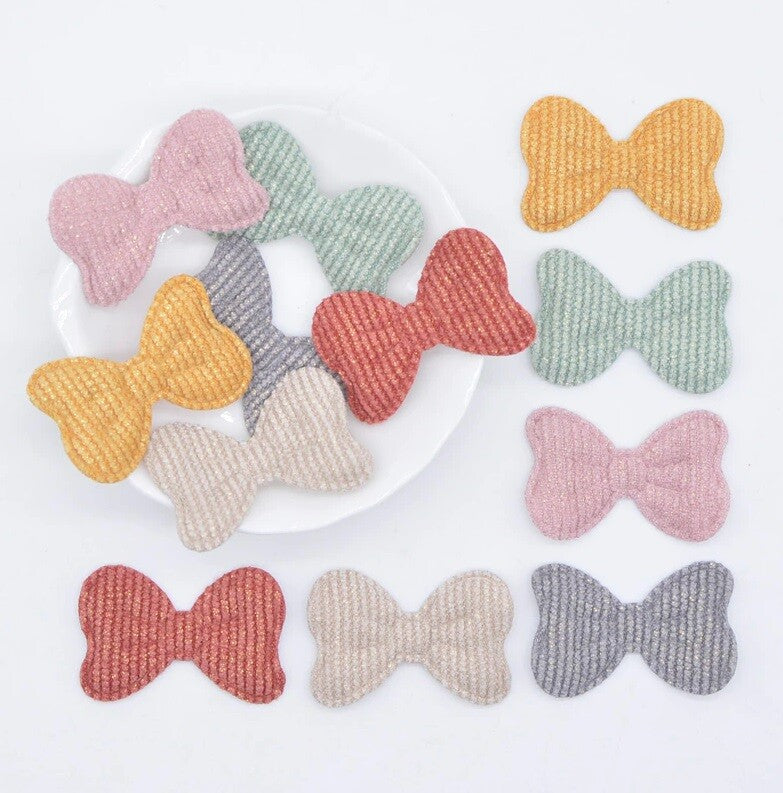 Bow Padded Glitter Patch Applique Customise Sew on Patches Customise Bows