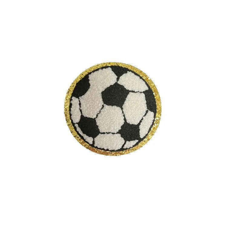 Football Soccer Chenille Patch Letter Patches Iron on Alphabet Embroidery 7.5cm