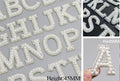 White Pearl Silver Rhinestone Letter Patch Patches Iron Sew on Alphabet Crystal